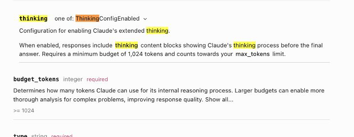 Amazon Bedrock Live API docs의 Claude Thinking Budget 설정
